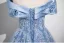 Chic / Beautiful Sky Blue Lace Flower Sequins Prom Dresses 2025 A-Line / Princess Off-The-Shoulder Sleeveless Backless Floor-Length / Long Prom Formal Dresses