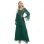 Chic / Beautiful Dark Green Sequins Evening Dresses 2023 A-Line / Princess V-Neck Long Sleeve Chiffon Sash Floor-Length / Long Evening Party Formal Dresses