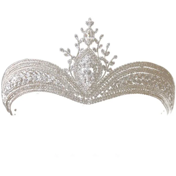 Sparkly Silver Rhinestone Wedding Tiara 2022 Bridal Jewelry Alloy