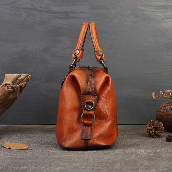 Vintage / Retro Coffee Leather Totem Women's Bags Handbag 2023 Street Wear