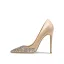 Sexy Nues Soirée Paillettes Escarpins 2024 Cuir 10 cm Talons Aiguilles À Bout Pointu Escarpins Talons Hauts
