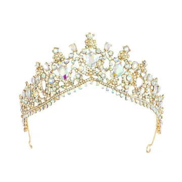Fashion White Crystal Rhinestone Wedding Tiara Bridal Hair Accessories 2022 Alloy
