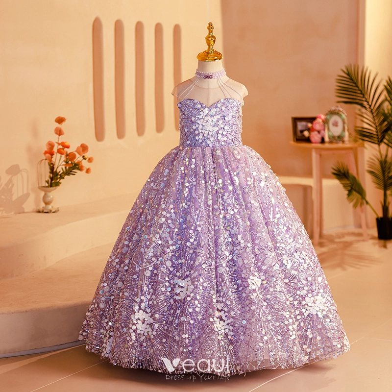 Flower girl fashion dresses lavender