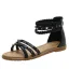 Fashion Roman Black Street Wear Casual Flat Womens Sandals 2022 Rivet Open / Peep Toe Sandals