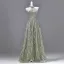 Sparkly Sexy Sage Green Beading Pearl Sequins Prom Dresses 2026 A-Line / Princess High Neck Sleeveless Backless Floor-Length / Long Formal Dresses