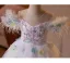 Lovely White Beading Appliques Tassel Birthday Flower Girl Dresses 2025 Ball Gown Scoop Neck Short Sleeve Backless Floor-Length / Long