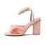 Vintage / Retro Gold Bow Street Wear Womens Sandals 2022 Ankle Strap 6 cm Thick Heels Open / Peep Toe Sandals High Heels