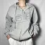Comfortable White Rhinestone Tops Sweatshirts Letter Graphic Polyester Loose Hooded Street Wear Long Sleeve Zipper Hoodies 2021