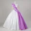 Elegant Ivory Two Tone Beading Sequins Prom Dresses 2026 Ball Gown Scoop Neck 3/4 Sleeve Backless Floor-Length / Long Formal Dresses
