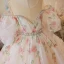 Chic / Beautiful White Floral Prom Flower Girl Dresses 2022 Ball Gown Scoop Neck Pearl Rhinestone Puffy Short Sleeve Backless Court Train Flower Girl Dresses