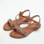 Bruin Comfortabel Strand Vlecht Platte Sandalen Dames 2022 Peep Toe Sandalen