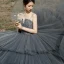 Classic Grey Cascading Ruffles Lace Flower Prom Dresses 2022 A-Line / Princess Spaghetti Straps Sleeveless Backless Sweep Train Prom Formal Dresses