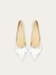 Chic Blanche Faux Diamant Appliques Chaussure De Mariée 2024 Cuir 10 cm Talons Aiguilles À Bout Pointu Mariage Escarpins Talons Hauts