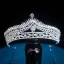 Skromna Białe Rhinestone Cyrkon Ślub Ozdoby Do Włosów Ślubne 2022 Tiara