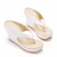 Fashion Brown Beach Street Wear Leopard Print Womens Sandals 2022 9 cm Wedges Open / Peep Toe Womens Sandals