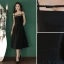 Simple Noire Robe De Soirée 2022 Princesse Bretelles Spaghetti Sans Manches Dos Nu Thé Longueur Soirée Robe De Ceremonie