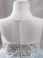 Charming Sky Blue Beading Pearl Sequins Birthday Flower Girl Dresses 2023 Ball Gown Scoop Neck Sleeveless Backless Floor-Length / Long