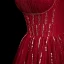 Charming Burgundy Beading Sequins Evening Dresses 2023 A-Line / Princess Puffy Off-The-Shoulder Short Sleeve Backless Floor-Length / Long Evening Party Formal Dresses