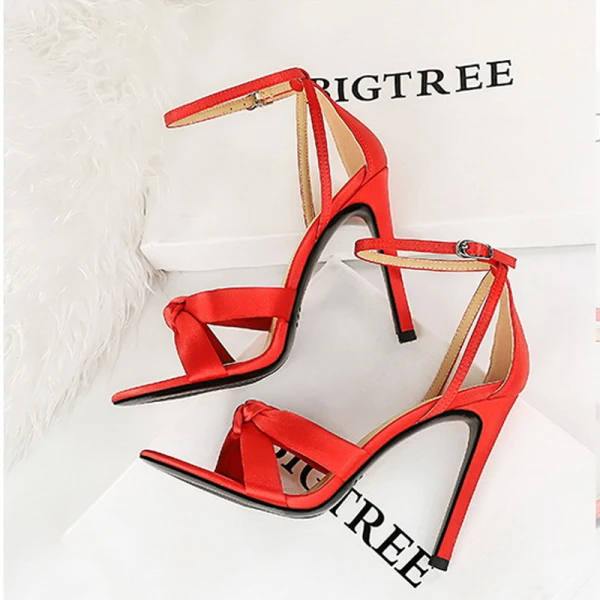 Sexy Noire Soirée Été Sandales Femme 2023 Bride Cheville 11 cm Talons Aiguilles Peep Toes / Bout Ouvert Sandales Talons Hauts
