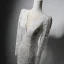 Haut de Gamme Ivoire Fait main Brodé Perle Paillettes En Dentelle Fleur Robe De Mariée 2024 Trompette / Sirène Col v profond Manches Longues Train De Balayage