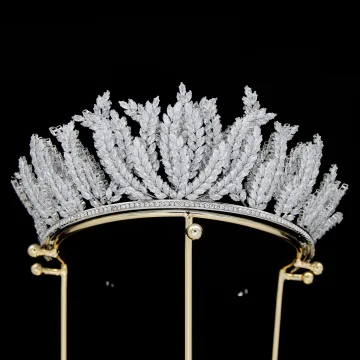 High End Sølv Rhinestone Zirkon Har Tilbehor 2024 Bryllup Tiara Krone