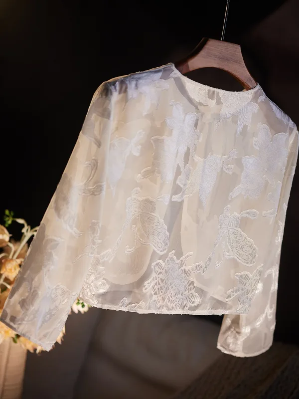 Vintage Vita Broderade Långärmad sjal 2025