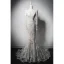 Haut de Gamme Ivoire Fait main Brodé Perle Paillettes En Dentelle Fleur Robe De Mariée 2024 Trompette / Sirène Col v profond Manches Longues Train De Balayage