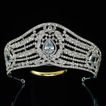 Bling Bling Sølv Krystall Rhinestone Har Tilbehor 2022 Legering Bryllup Brudesmykker