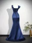 Vintage / Originale Bleu Roi Robe De Bal 2026 Trompette / Sirène Encolure Dégagée Sans Manches Dos Nu Longue Robe De Ceremonie