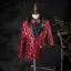 Sparkly Burgundy Sequins 5-piece Long Sleeve Boys Wedding Suits 2025 Body Jewellery Coat Shirt Tie Pants