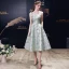 Sexy Vert Citron Robe De Soirée 2023 Princesse Bretelles Spaghetti Sans Manches Dos Nu Thé Longueur Soirée Robe De Ceremonie