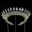 High-end Silver Rhinestone Zirkon Bröllop Krona 2024 Brud Huvudbonad