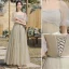 Modest / Simple Sage Green Bridesmaid Dresses 2022 A-Line / Princess Short Sleeve Backless Bow Sash Floor-Length / Long Wedding Party Dresses
