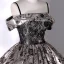 Vintage / Retro Baroque Silver Lace Flower Satin Prom Dresses 2022 Ball Gown Spaghetti Straps Sleeveless Backless Beading Floor-Length / Long Formal Dresses
