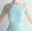 Sexy Doré Perlage Paillettes Fendue devant Robe De Soirée 2024 Trompette / Sirène Encolure Dégagée Sans Manches Dos Nu Longue Soirée Robe De Ceremonie