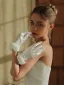 Vintage / Originale Ivoire Satin Fleur Mariage Gants Mariage 2025