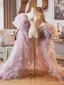 Fashion Lavender Handmade  Pleated Shawls Prom Short Sleeve 2025