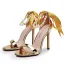 Sexy Gold Pearl Ankle Strap Bow Evening Party Womens Sandals 2024 11 cm Stiletto Heels Open / Peep Toe Sandals High Heels