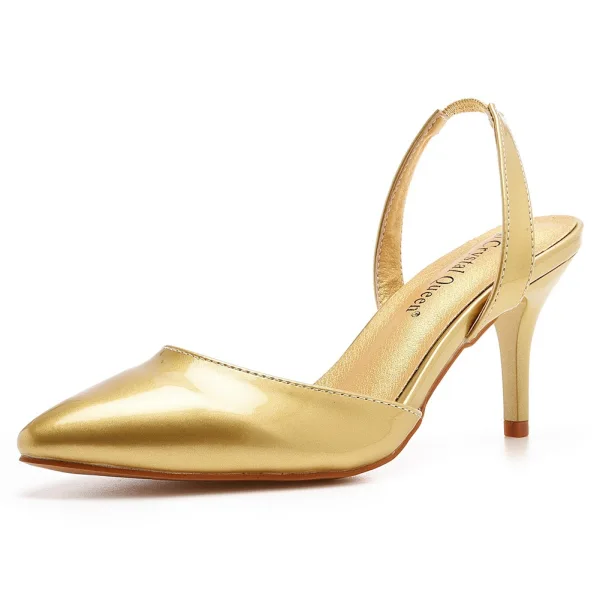 Chic / Beautiful White Street Wear Womens Sandals 2023 7 cm Stiletto Heels Pointed Toe Sandals High Heels