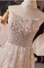 Charming Bling Bling Champagne Beading Rhinestone Appliques Prom Dresses 2025 A-Line / Princess Strapless Short Sleeve Backless Floor-Length / Long Formal Dresses