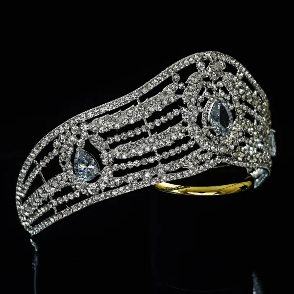 Bling Bling Argenté Cristal Faux Diamant Accessoire Cheveux Mariage 2022 Alliage Mariage Bijoux Mariage