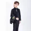 Noire Manches Longues Mariage Costume Garçon Mariage 2025 Bijoux De Corps Manteau Pantalon Chemise Cravate Gilet