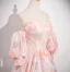 Chic / Beautiful Blushing Pink Printing Prom Dresses 2025 A-Line / Princess Strapless Short Sleeve Backless Floor-Length / Long Prom Formal Dresses