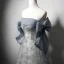 Charmant Gris Glitter Paillettes Robe De Bal 2024 Princesse Bustier Noeud Sans Manches Dos Nu Longue Robe De Ceremonie