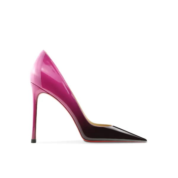 Mooie / Prachtige Gradiëntkleur Lakleer Gala Pumps 2024 10 cm Naaldhakken / Stiletto Spitse Neus Pumps Hoge Hakken