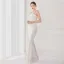 Sparkly Beige Sequins Evening Dresses 2022 A-Line / Princess One-Shoulder Sleeveless Backless Floor-Length / Long Evening Party Formal Dresses