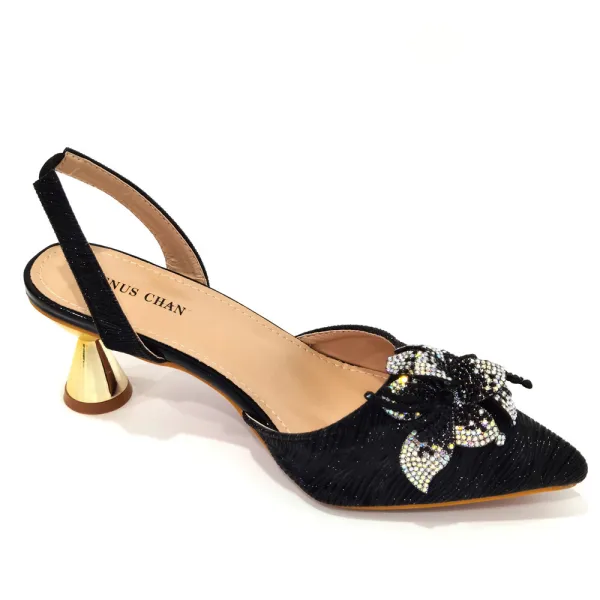 Charming Rainbow Multi-Colors Rhinestone Flower Evening Party Womens Sandals Clutch Bags 2023 6 cm Stiletto Heels Pointed Toe Sandals High Heels Clutch Bags