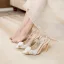 Charmant Blanche Perle Paillettes Appliques Chaussure De Mariée 2026 10 cm Talons Aiguilles À Bout Pointu Mariage Escarpins Talons Hauts