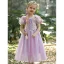 Lovely Lavender Birthday Flower Girl Dresses 2023 A-Line / Princess Square Neckline Short Sleeve Floor-Length / Long Flower Girl Dresses
