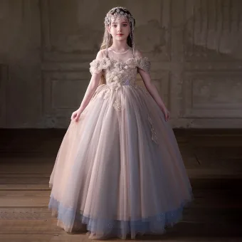 Eleganta Rodnande Rosa Beading Appliqués Födelsedag Brudnäbbsklänning 2025 Balklänning Urringning Korta Ärm Halterneck Rosett Långa